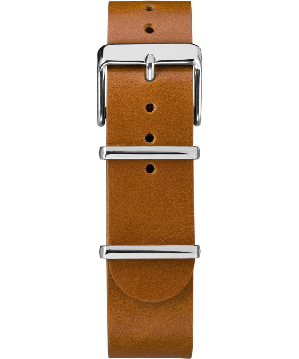 20mm Leather Slip-Thru Double Layer Strap
