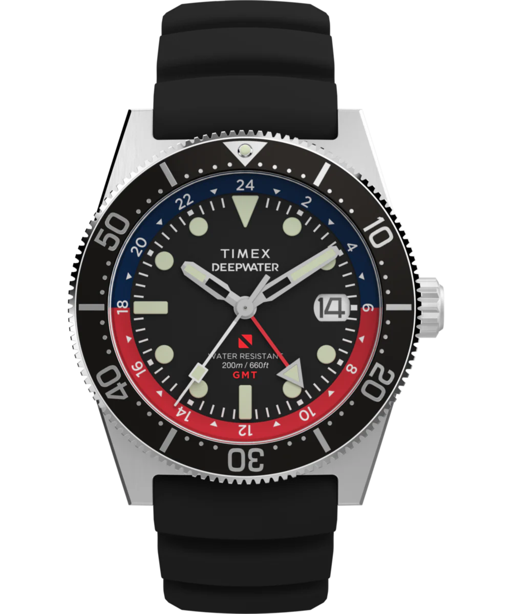Deepwater Reef 200 GMT 41mm Synthetic Rubber Strap Watch