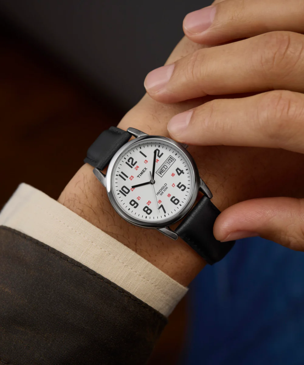 Easy Reader 35mm Leather Strap Watch - Image 3