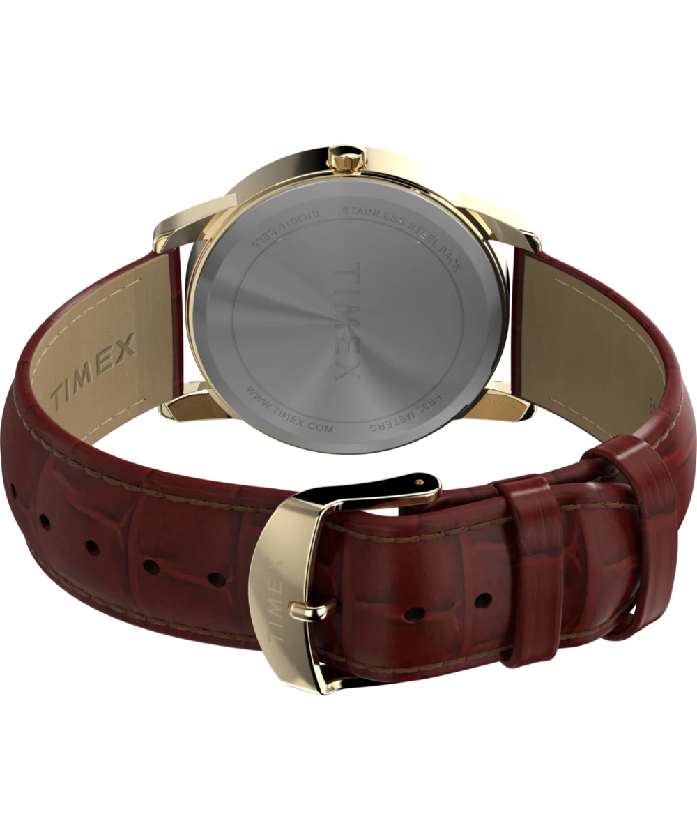 Easy Reader® 35mm Leather Strap Watch  - Image 6