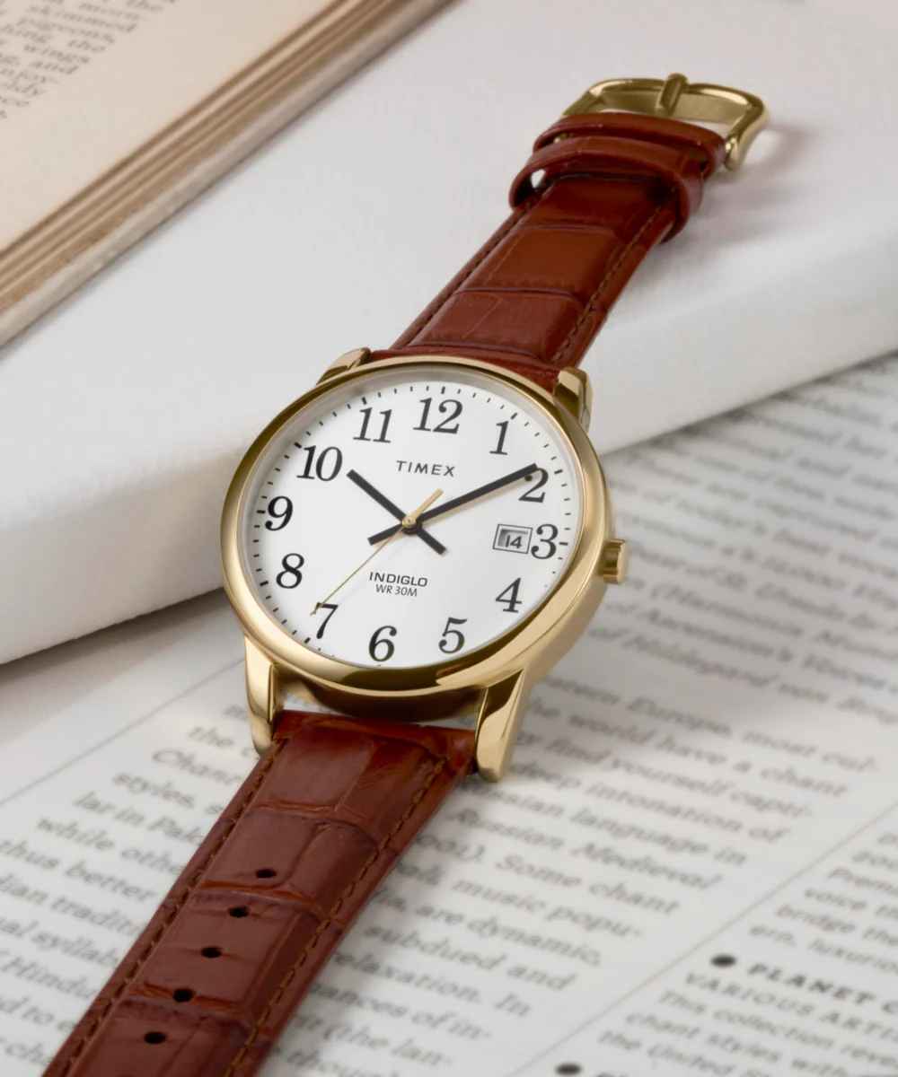 Easy Reader® 35mm Leather Strap Watch  - Image 7