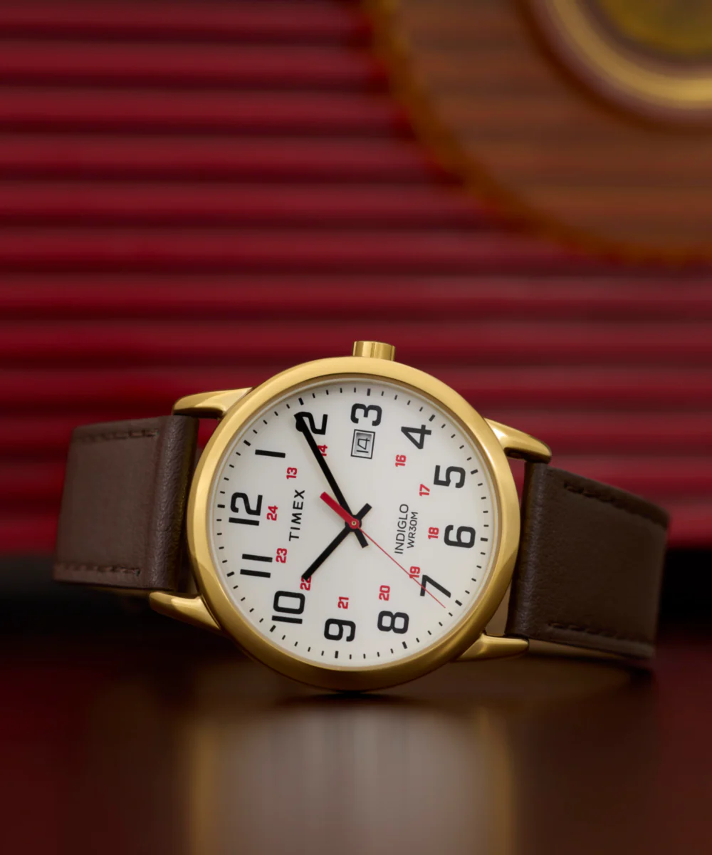 Easy Reader® Classic 38mm Leather Strap Watch - Image 7