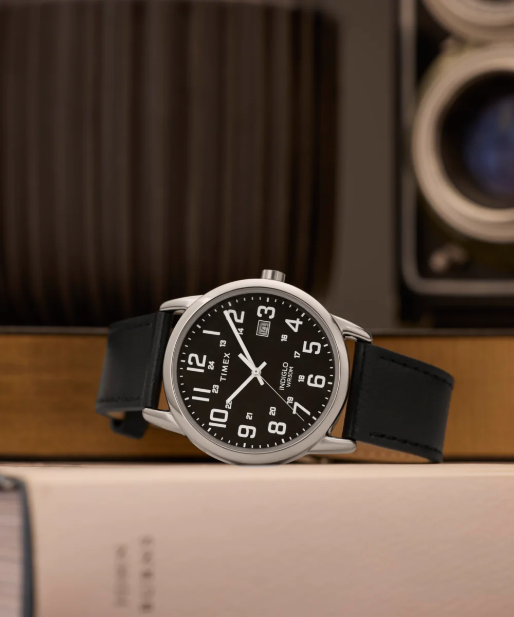 Easy Reader® Classic 38mm Leather Strap Watch - Image 7