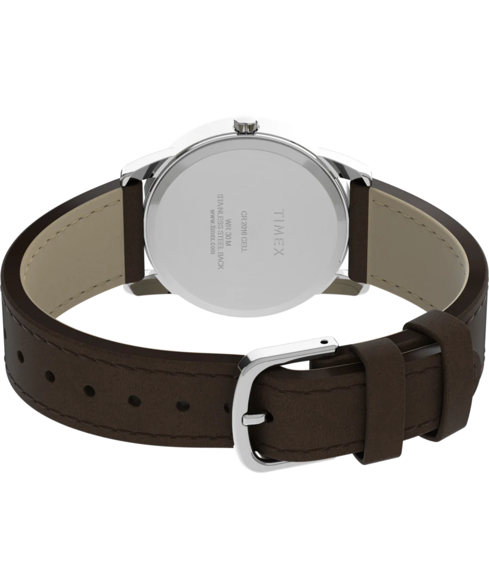 Easy Reader Day Date 35mm Leather Strap Watch - Image 5