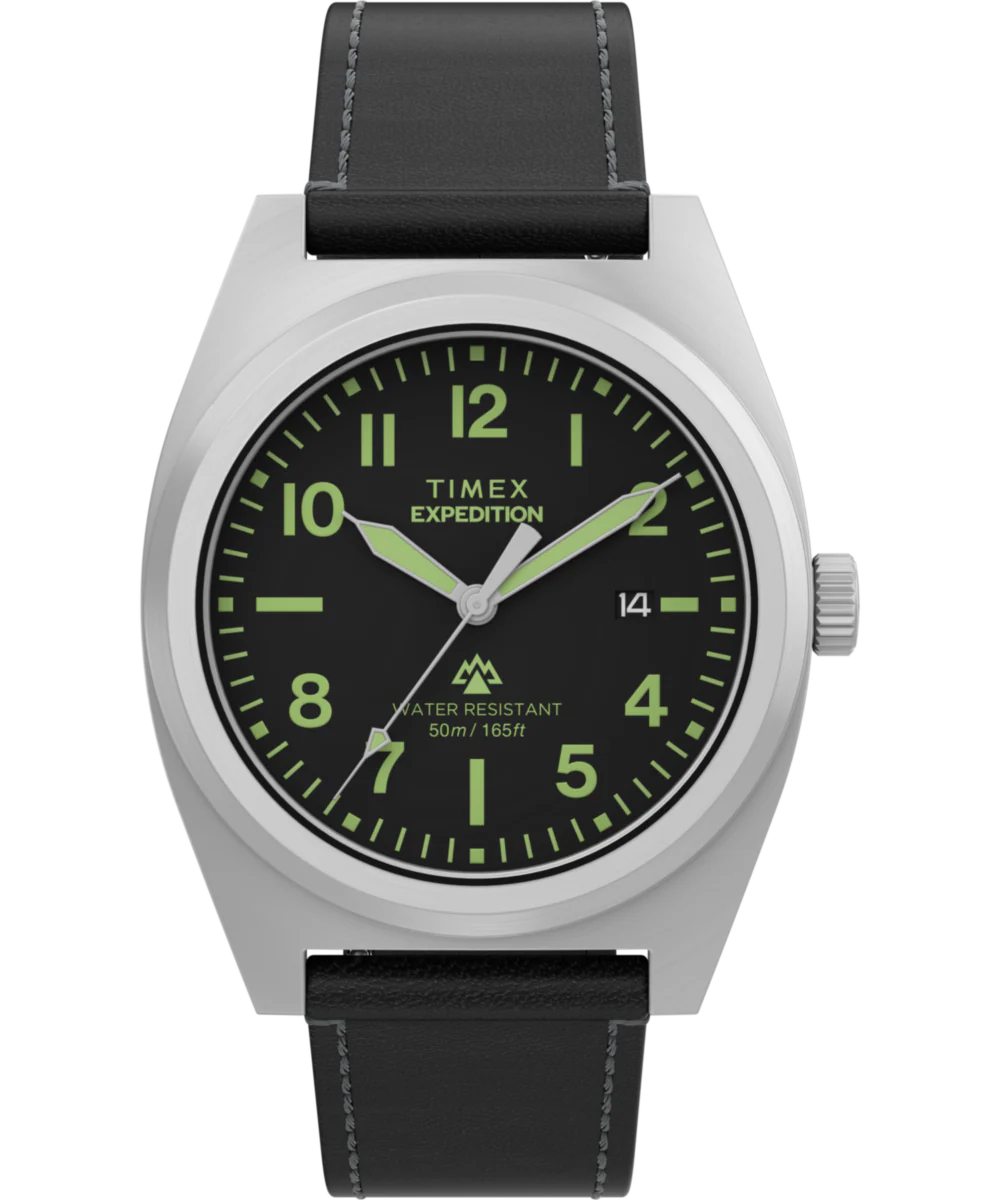 Expedition® Capstone 39mm Eco-Friendly Leather Strap Watch