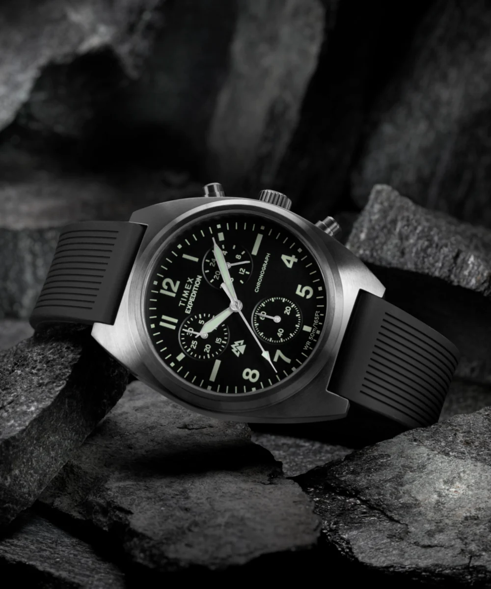 Expedition® Capstone Chronograph 41mm Silicone Strap Watch - Image 7