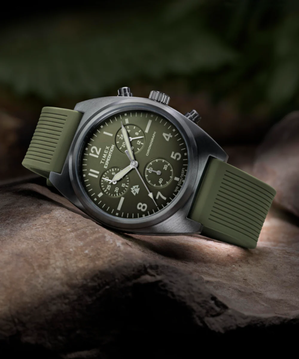 Expedition® Capstone Chronograph 41mm Silicone Strap Watch - Image 7