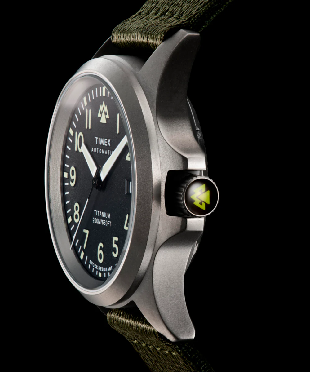 Expedition® Field Post Titanium Automatic 41mm Recycled Fabric Strap Watch - Image 6
