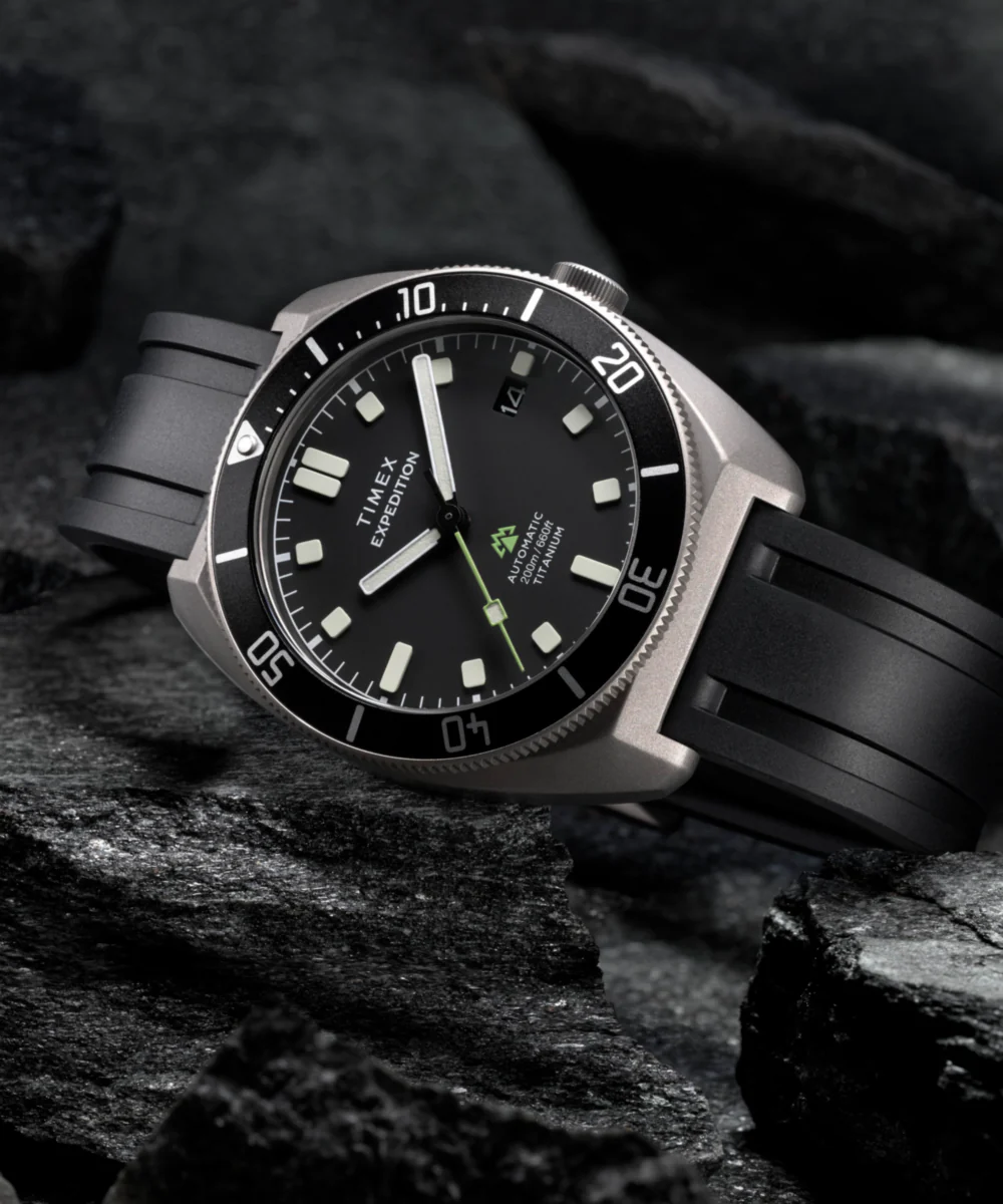 Expedition® Pioneer Titanium Automatic 41mm HNBR Synthetic Rubber Strap Watch - Image 7