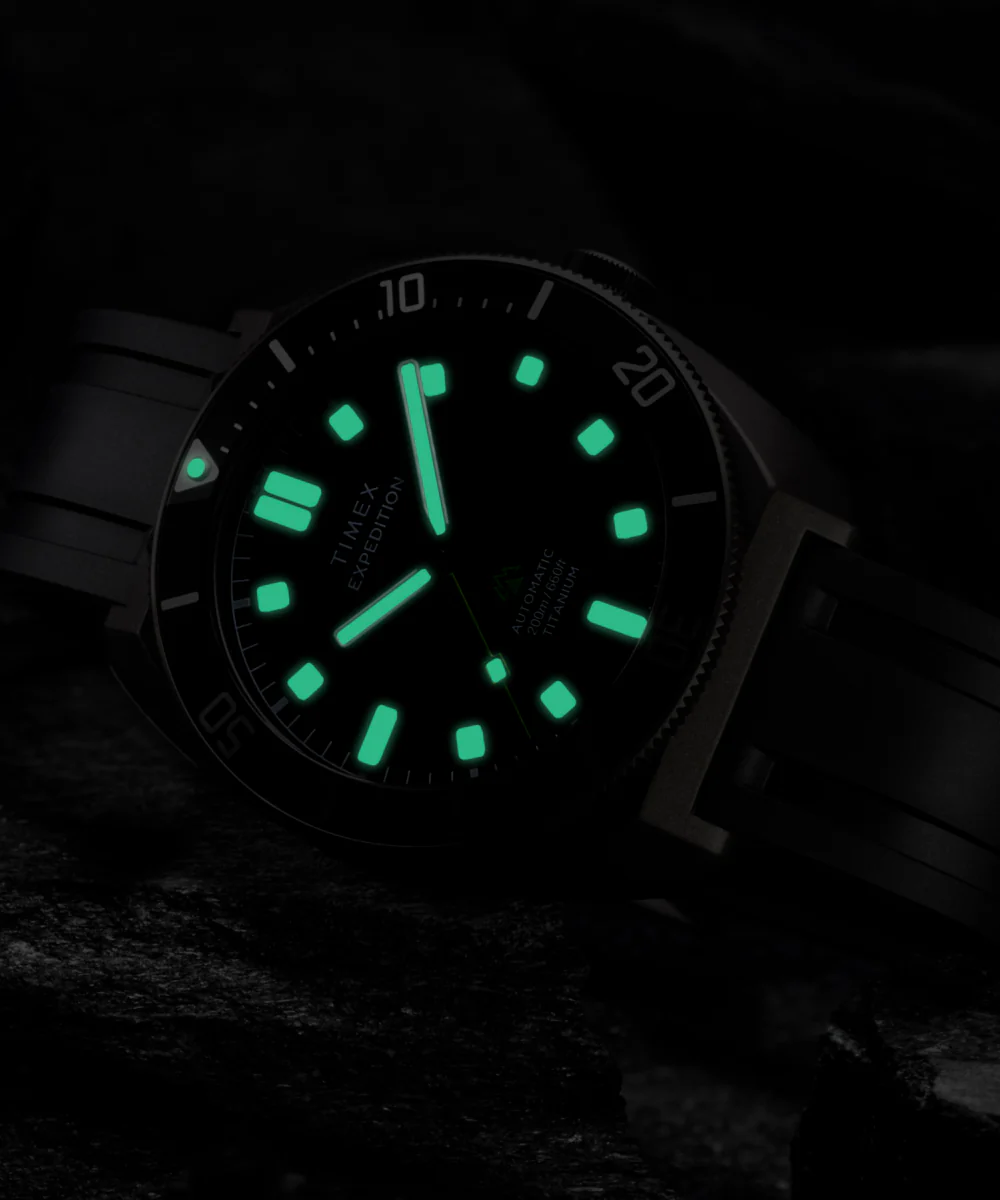Expedition® Pioneer Titanium Automatic 41mm HNBR Synthetic Rubber Strap Watch - Image 9