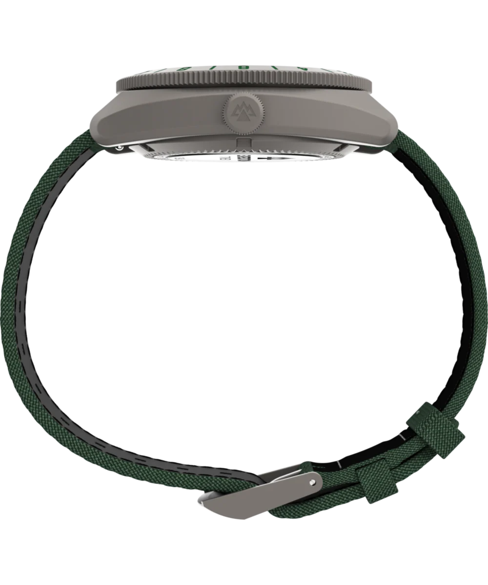 Expedition® Pioneer Titanium Automatic GMT 41mm Fabric Strap Watch - Image 3