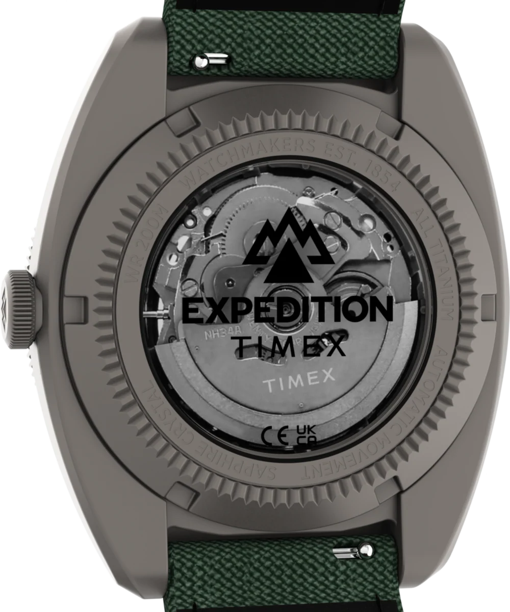 Expedition® Pioneer Titanium Automatic GMT 41mm Fabric Strap Watch - Image 5