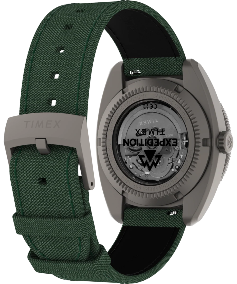 Expedition® Pioneer Titanium Automatic GMT 41mm Fabric Strap Watch - Image 6