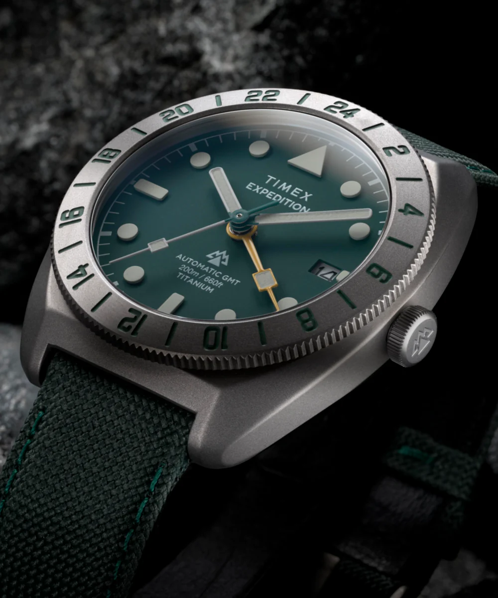 Expedition® Pioneer Titanium Automatic GMT 41mm Fabric Strap Watch - Image 8