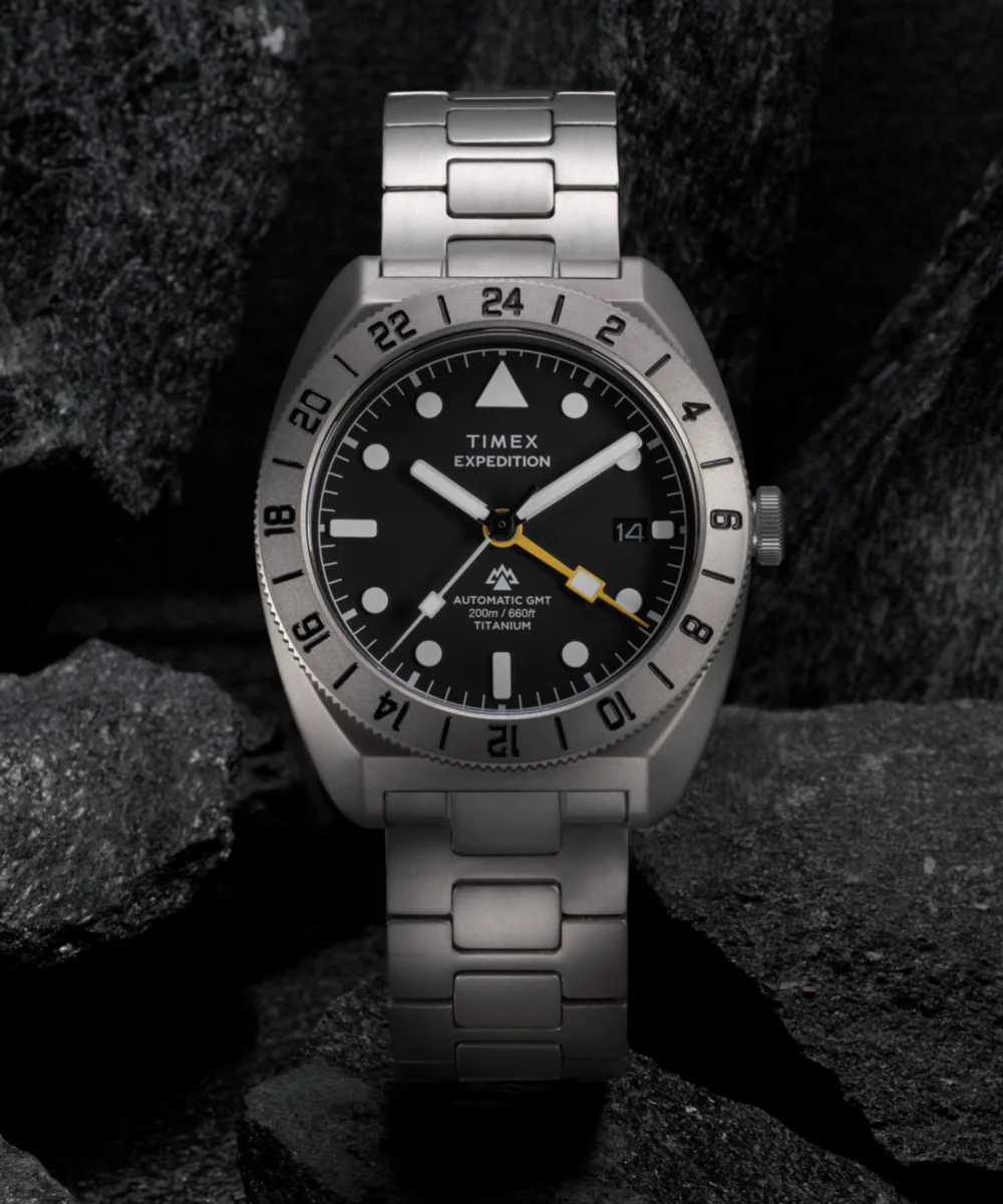 Expedition® Pioneer Titanium Automatic GMT 41mm Titanium Bracelet Watch - Image 7