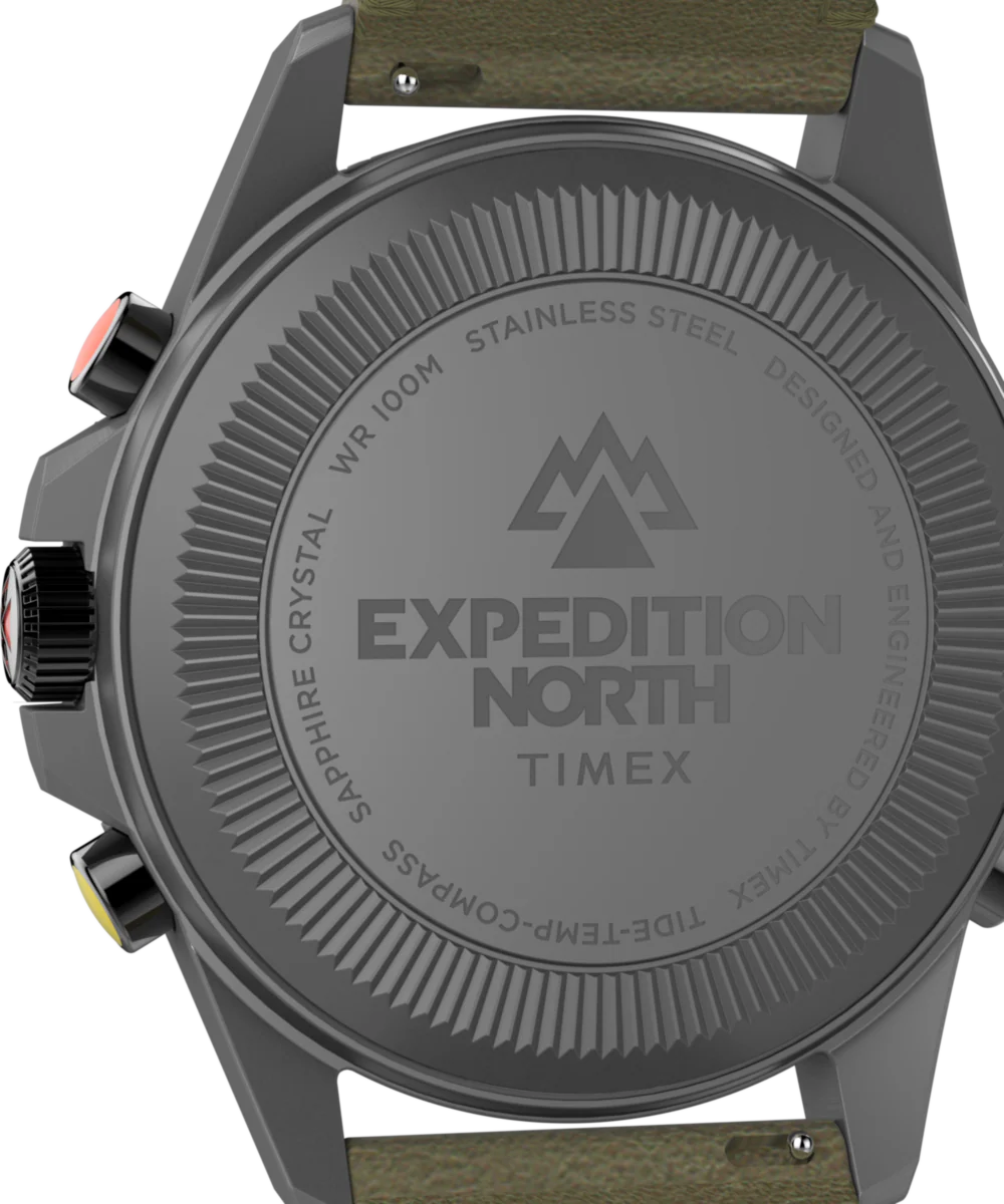 Expedition Tide-Temp-Compass 43mm Leather Strap Watch - Image 4