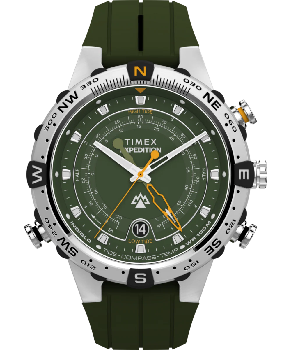 Expedition® Tide-Temp-Compass 45mm Silicone Strap Watch