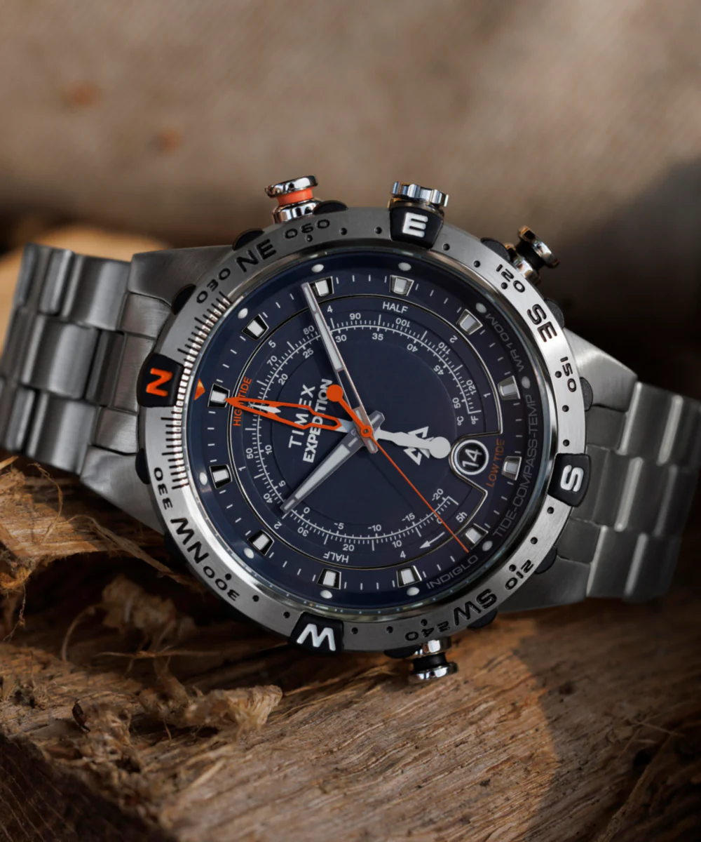 Expedition Tide-Temp-Compass 45mm Stainless Steel Bracelet Watch - Image 10