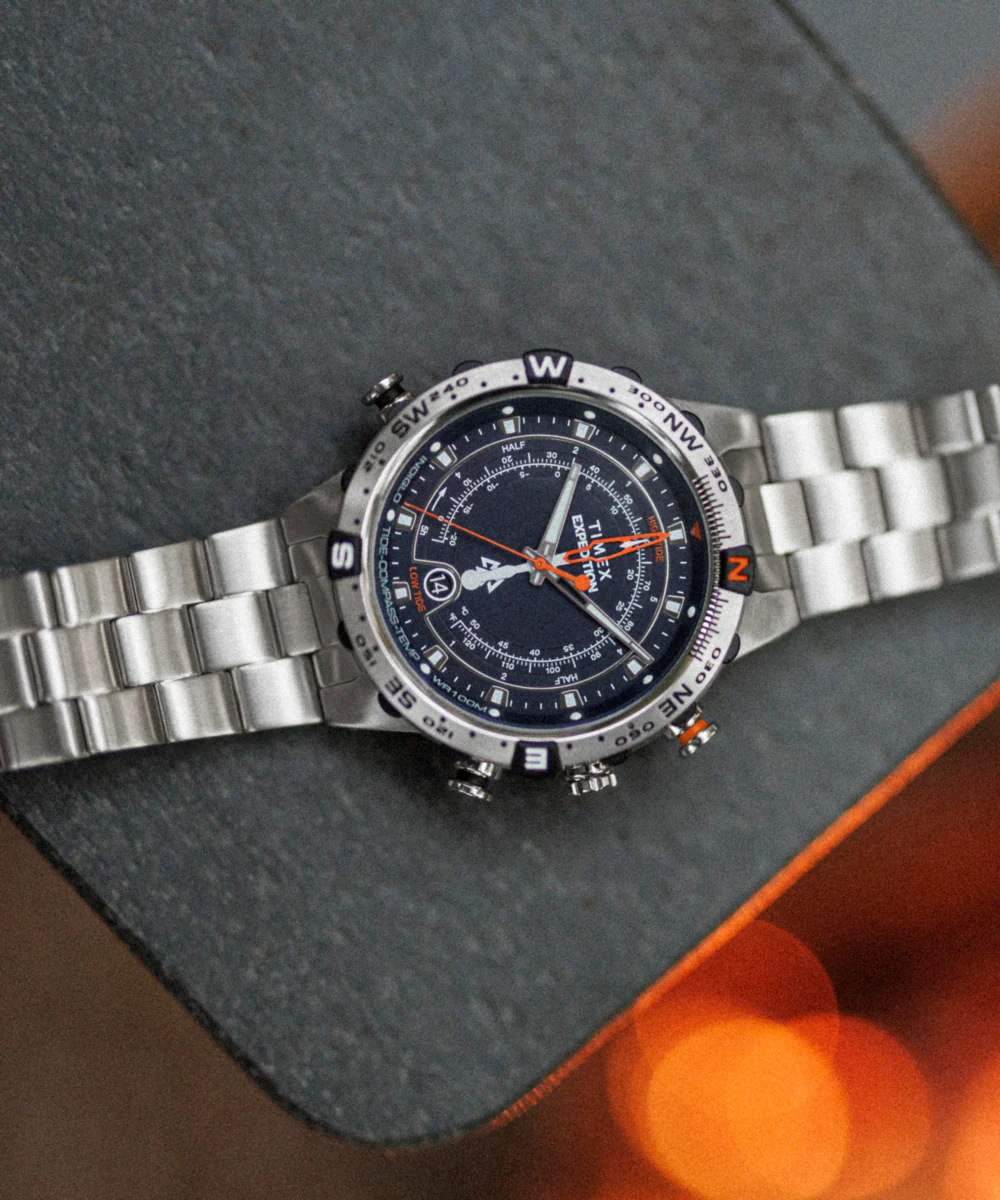 Expedition Tide-Temp-Compass 45mm Stainless Steel Bracelet Watch - Image 9