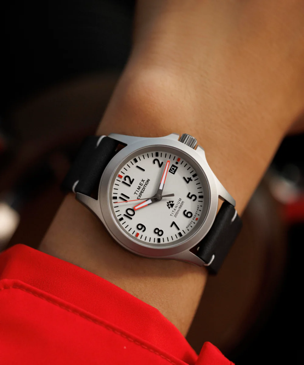 Expedition Titanium 38mm Leather Strap Watch  - Image 4