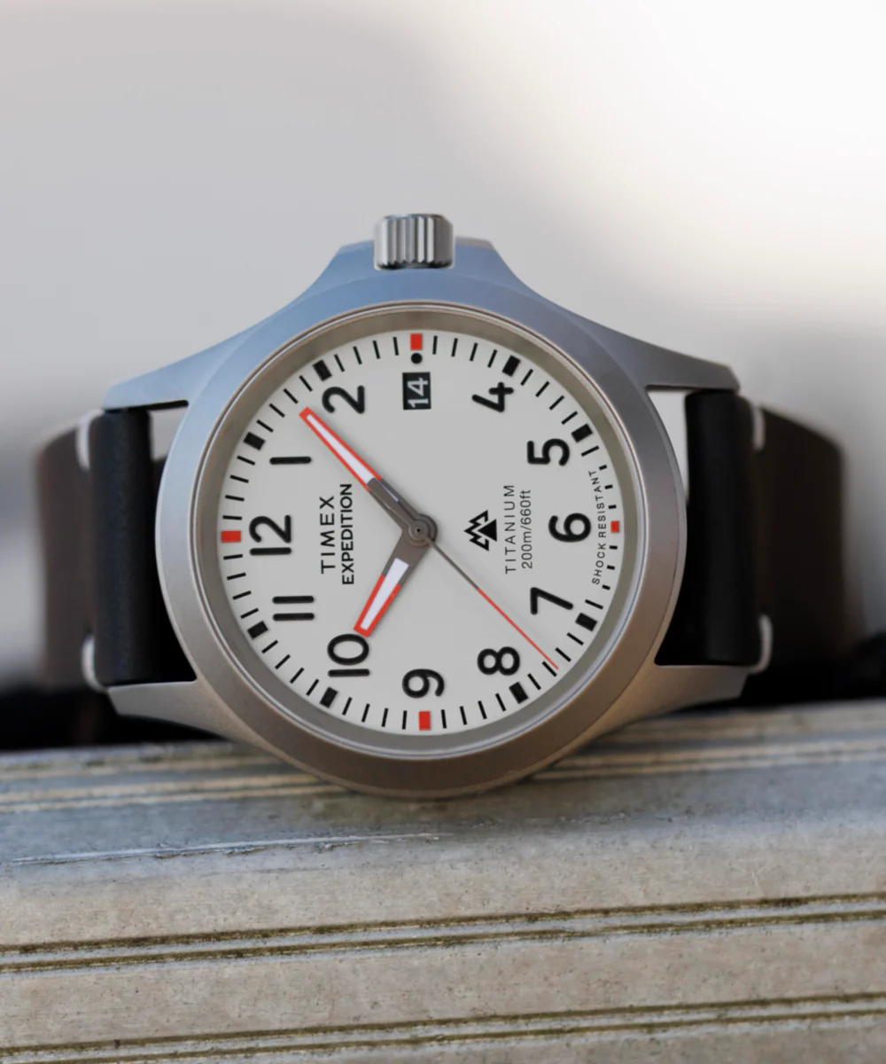Expedition Titanium 38mm Leather Strap Watch  - Image 9