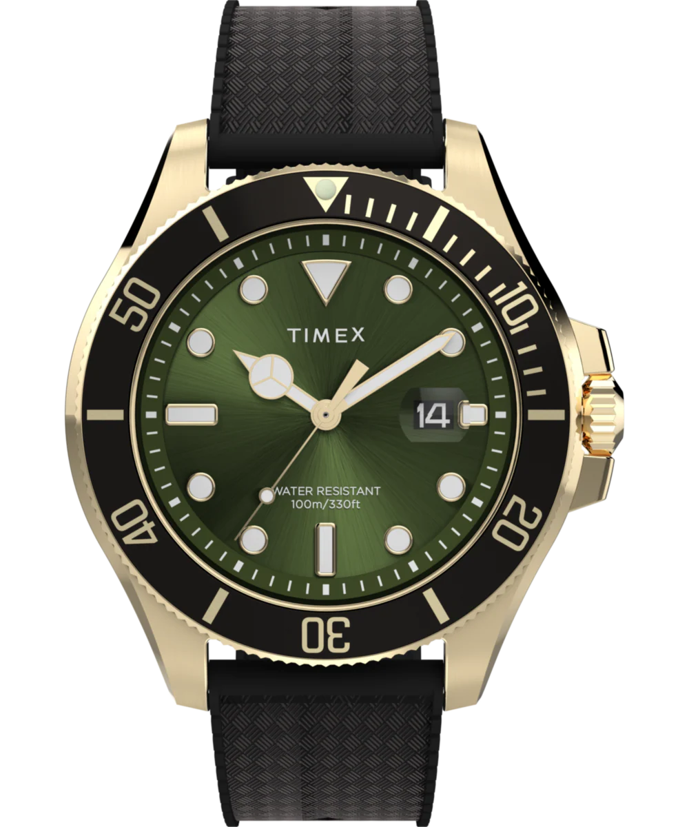 Harborside Coast 44mm Synthetic Rubber Strap Watch