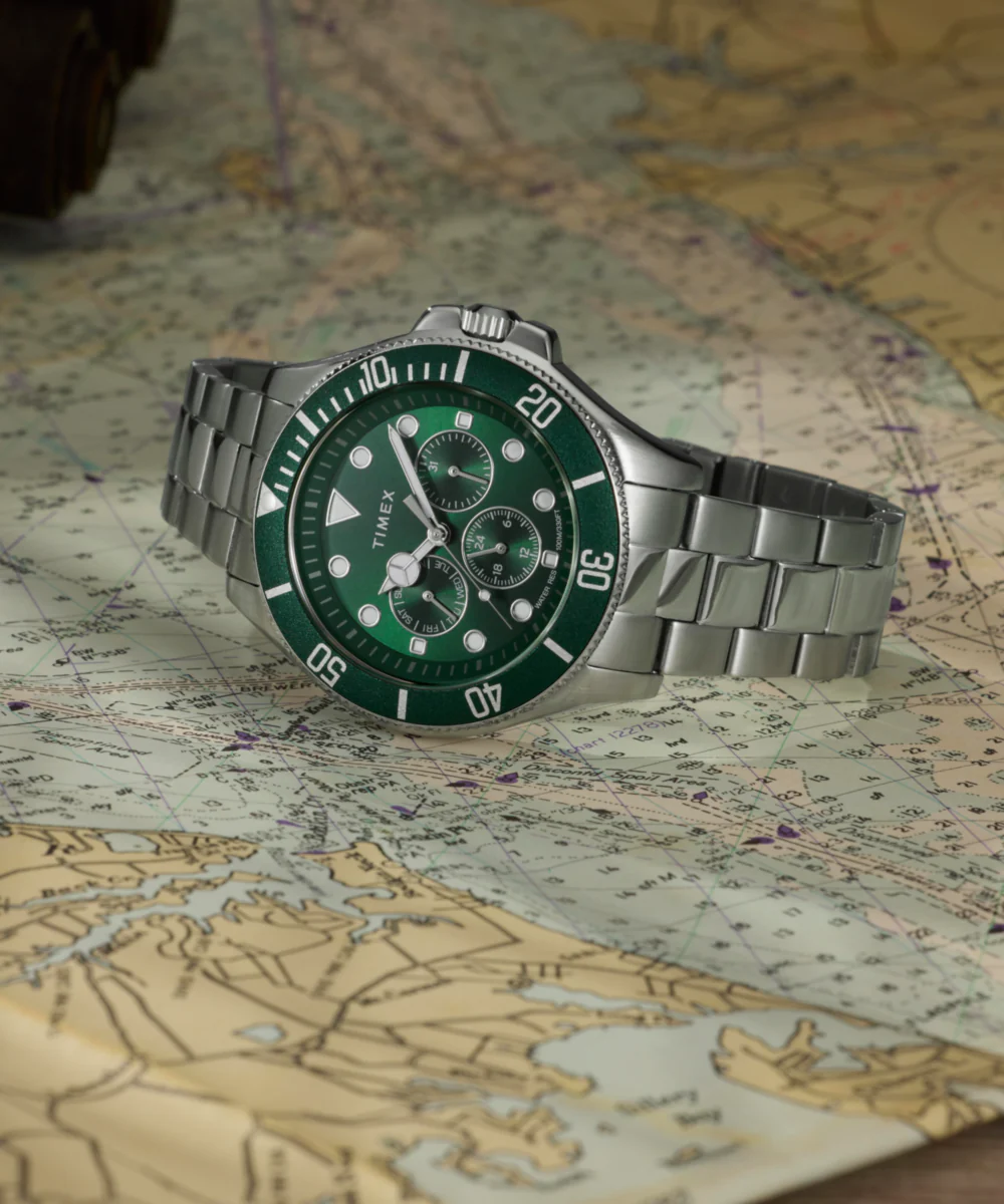 Harborside Coast Multifunction 43mm Stainless Steel Bracelet Watch - Image 7