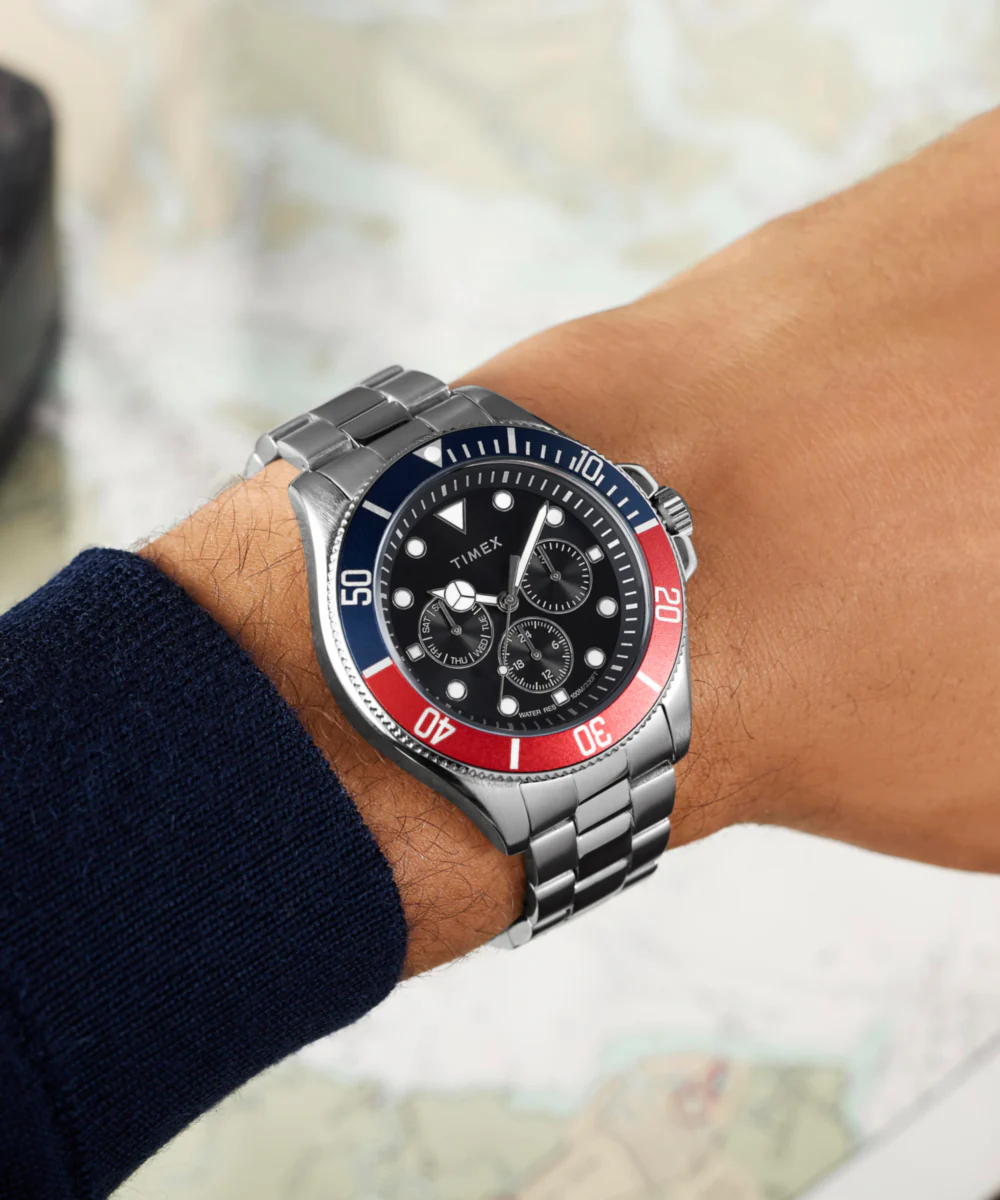 Harborside Coast Multifunction 43mm Stainless Steel Bracelet Watch - Image 2