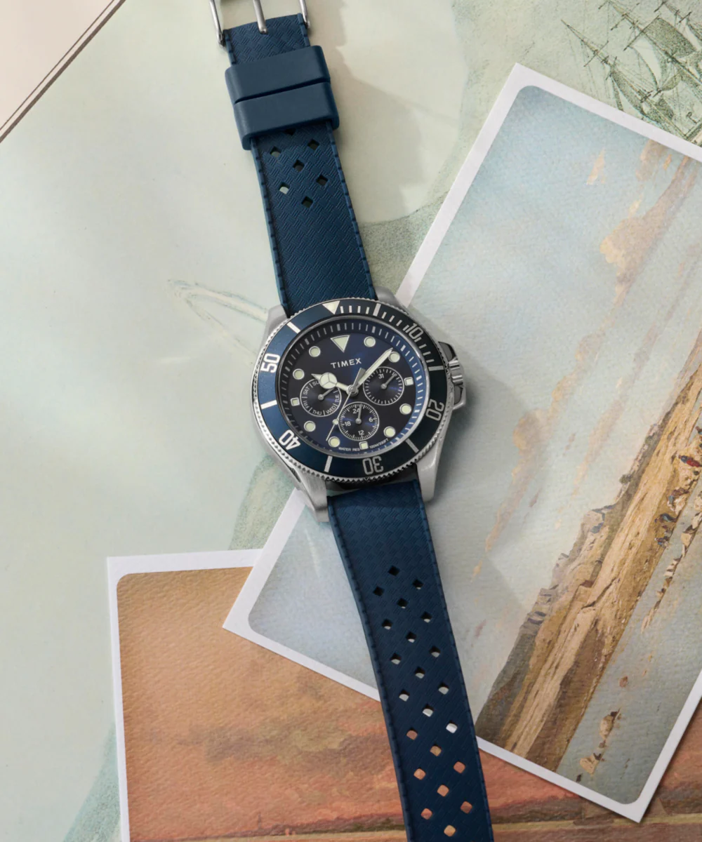 Harborside Coast Multifunction 43mm Synthetic Rubber Strap Watch - Image 6