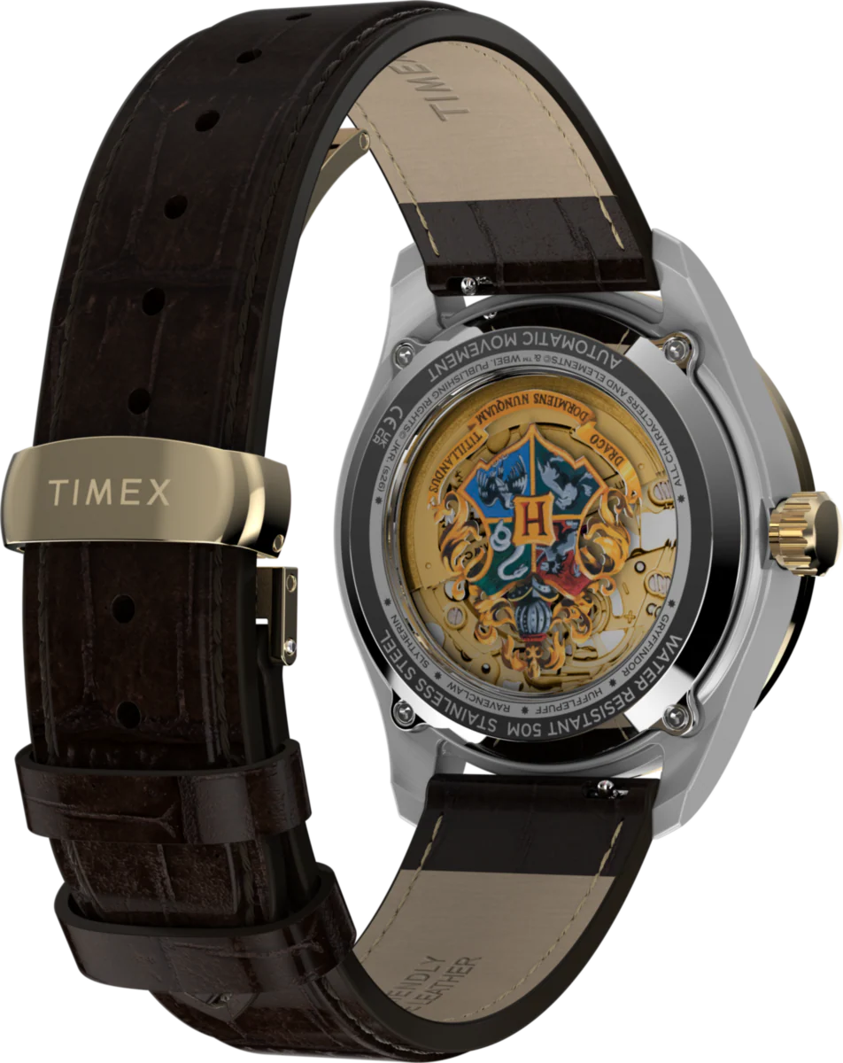Harry Potter x Timex Waterbury Skeleton Automatic 39mm Leather Strap Watch - Image 6