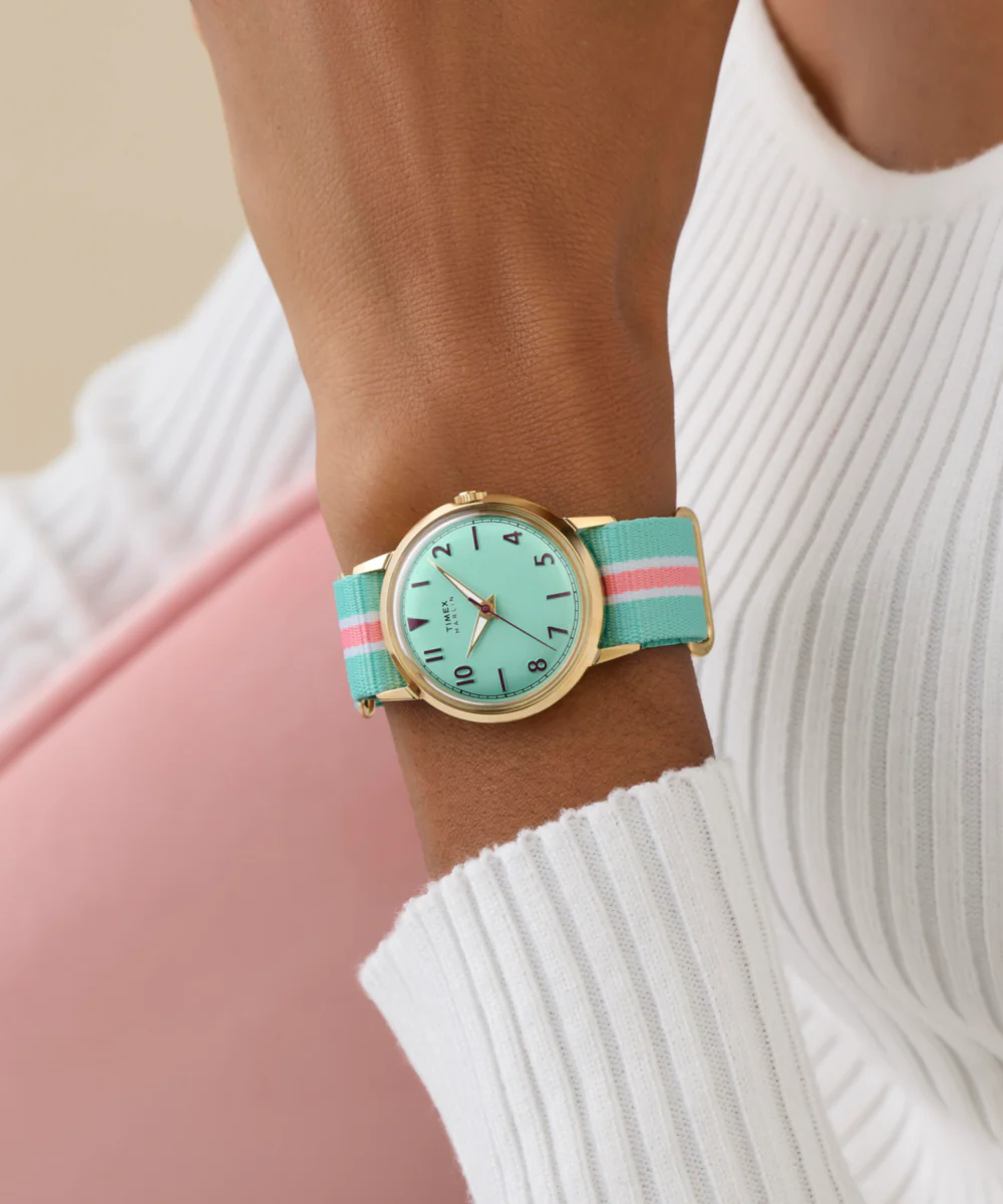 Marlin® 34mm Fabric Strap Watch - Image 2