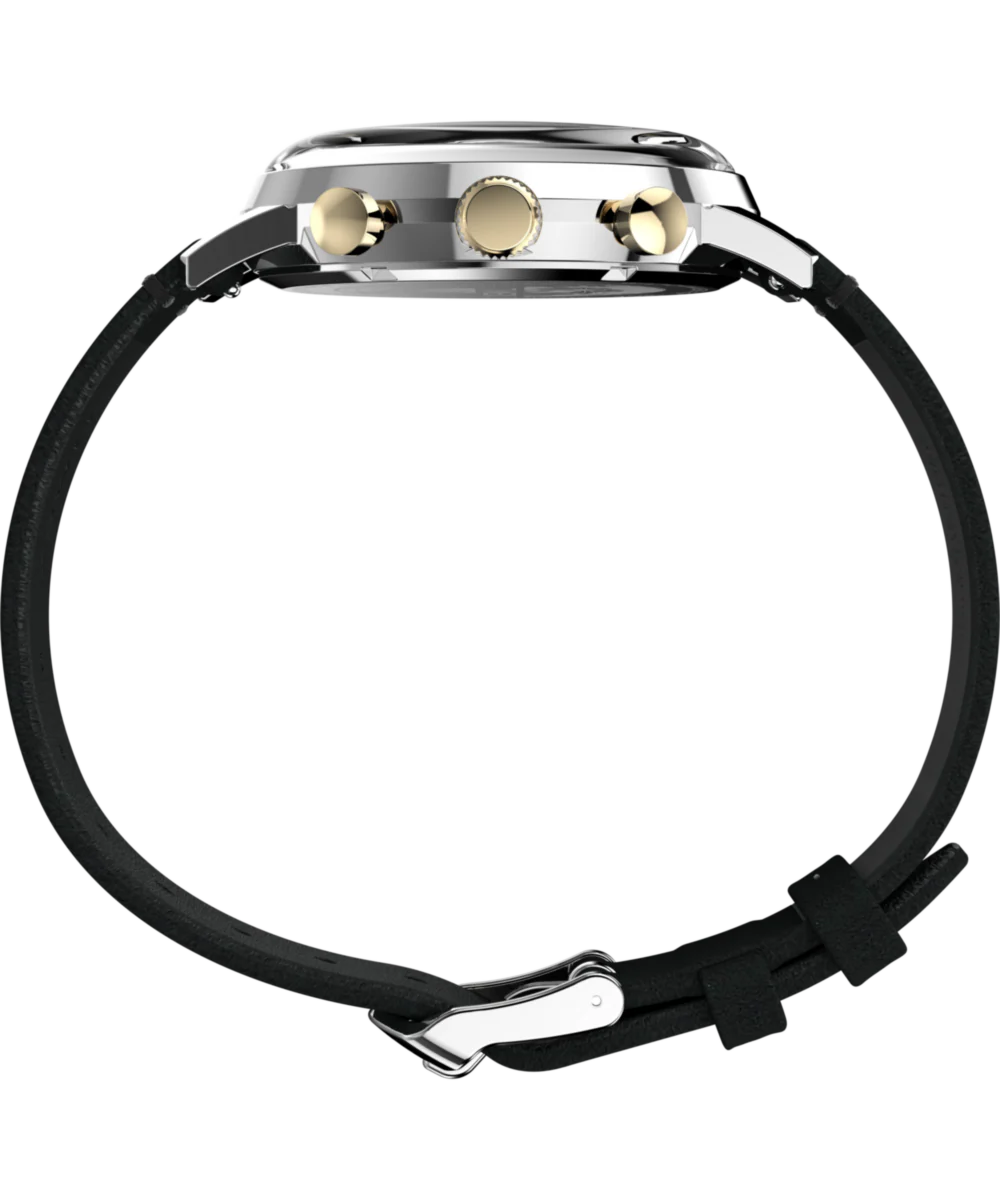 Marlin® Chronograph Tachymeter 40mm Leather Strap Watch - Image 3