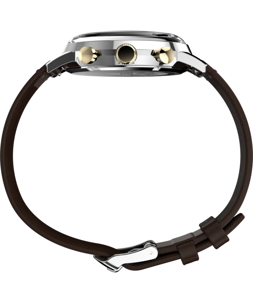 Marlin® Chronograph Tachymeter 40mm Leather Strap Watch - Image 4