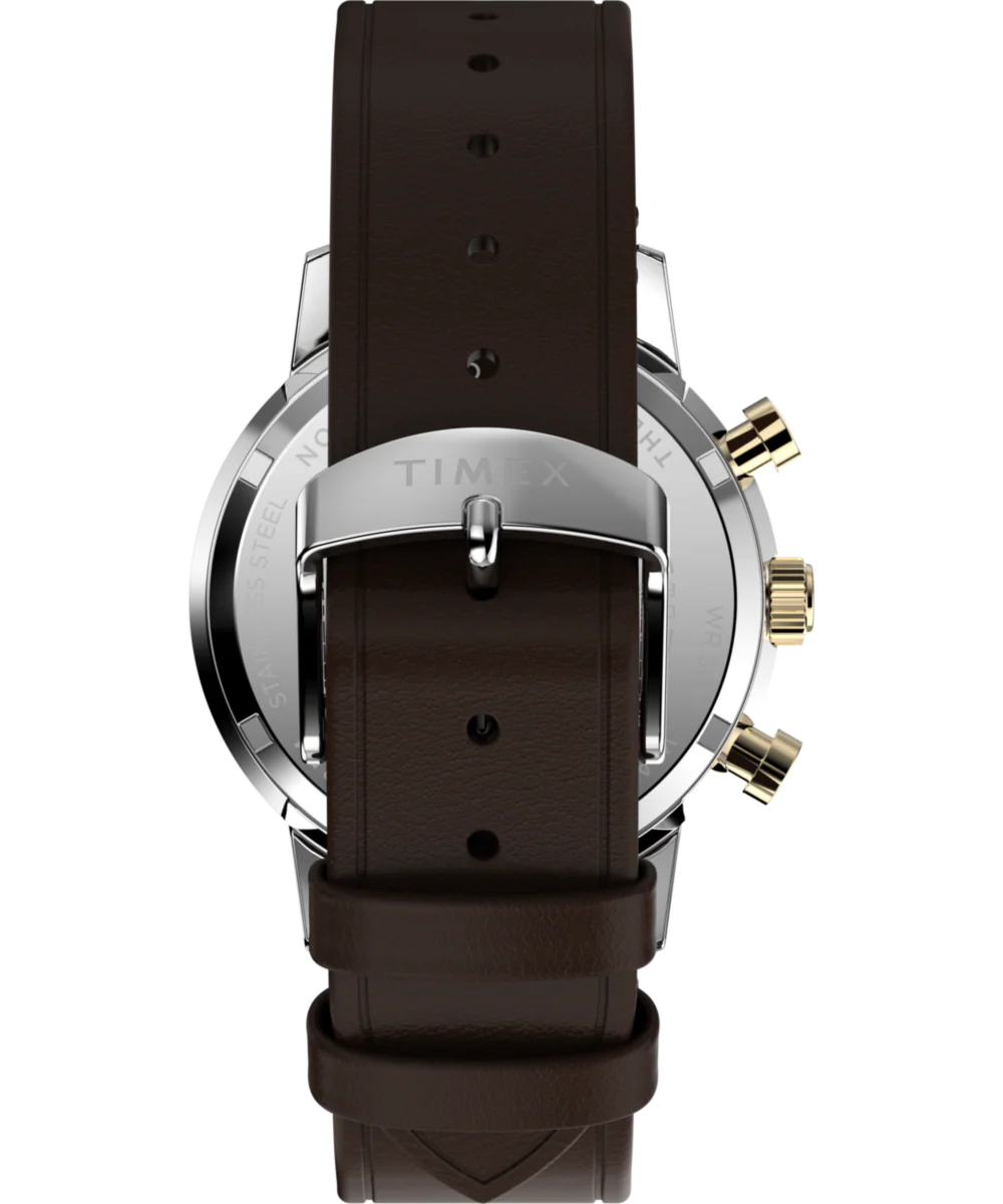 Marlin® Chronograph Tachymeter 40mm Leather Strap Watch - Image 5