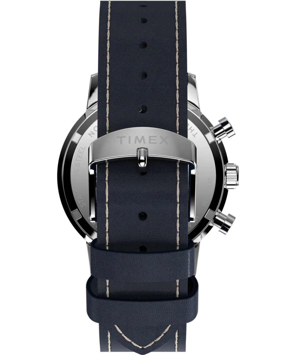 Marlin® Chronograph Tachymeter 40mm Leather Strap Watch - Image 6