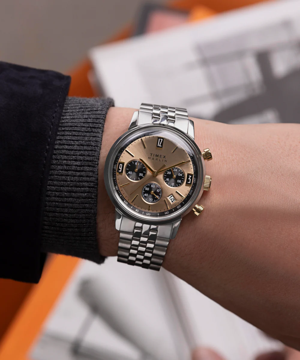Marlin® Chronograph Tachymeter 40mm Stainless Steel Bracelet Watch  - Image 2
