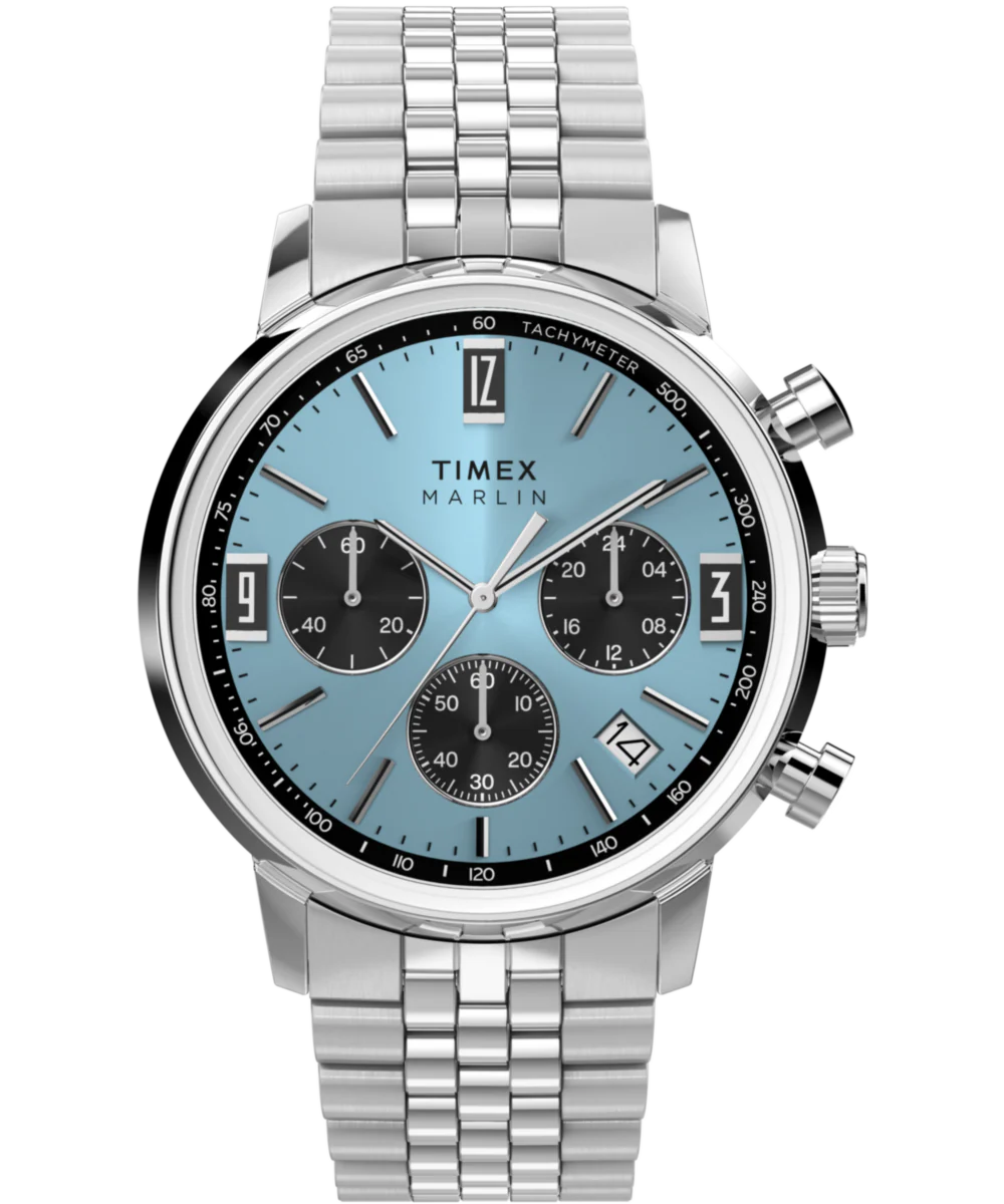 Marlin® Chronograph Tachymeter 40mm Stainless Steel Bracelet Watch