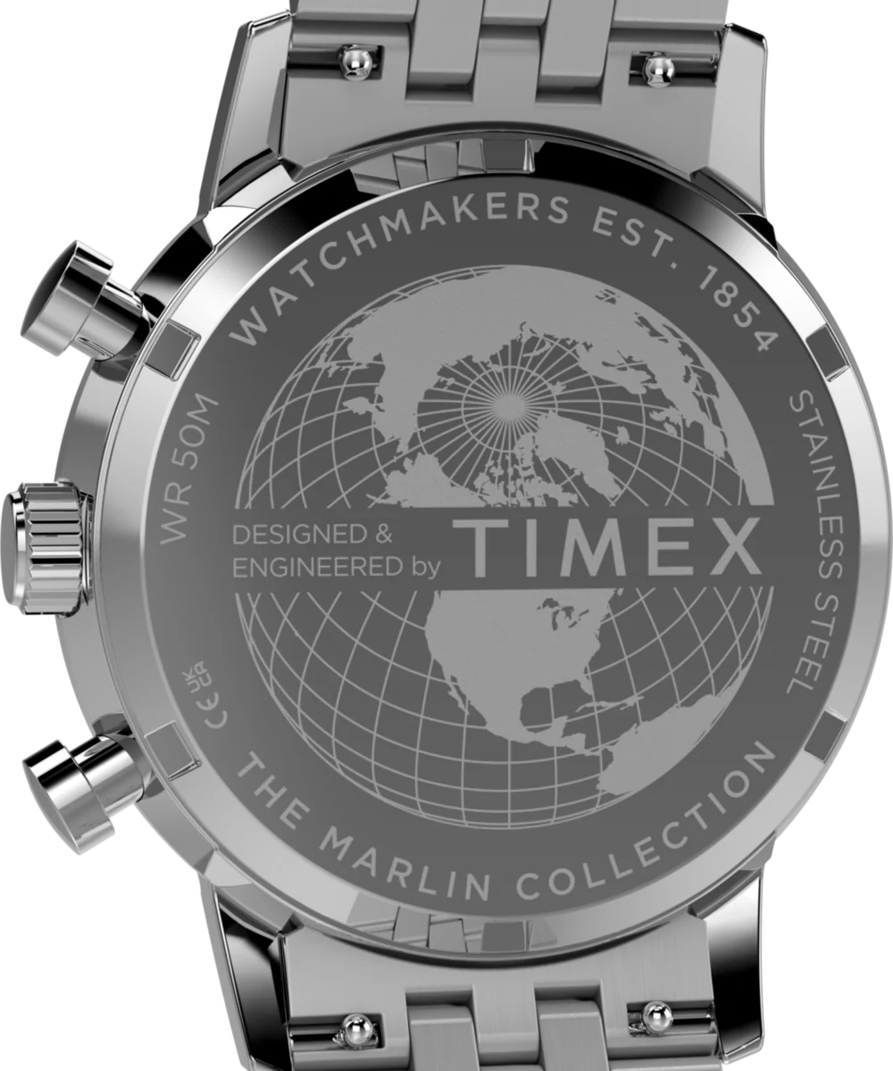 Marlin® Chronograph Tachymeter 40mm Stainless Steel Bracelet Watch - Image 4