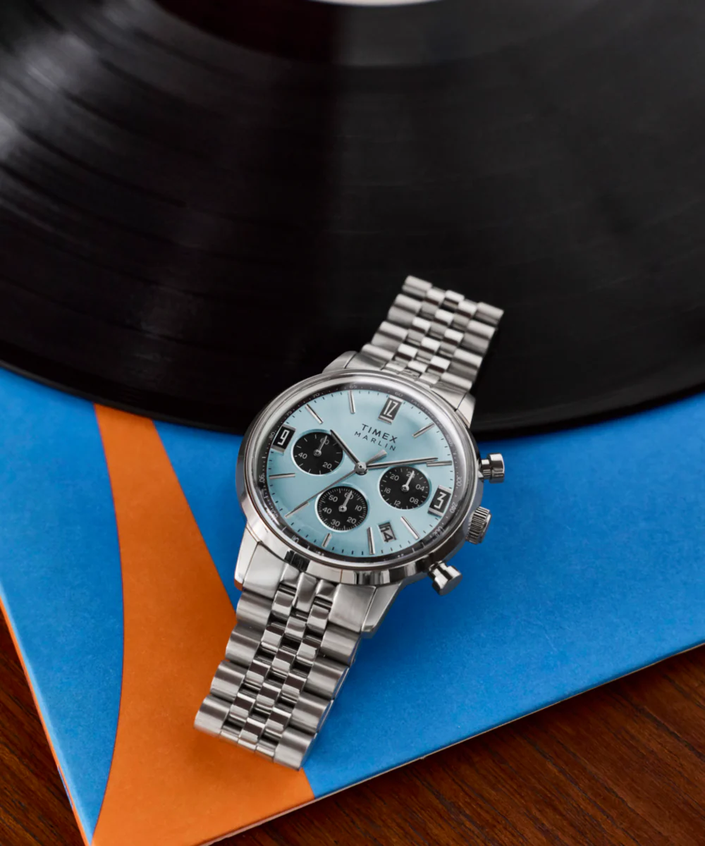 Marlin® Chronograph Tachymeter 40mm Stainless Steel Bracelet Watch - Image 6