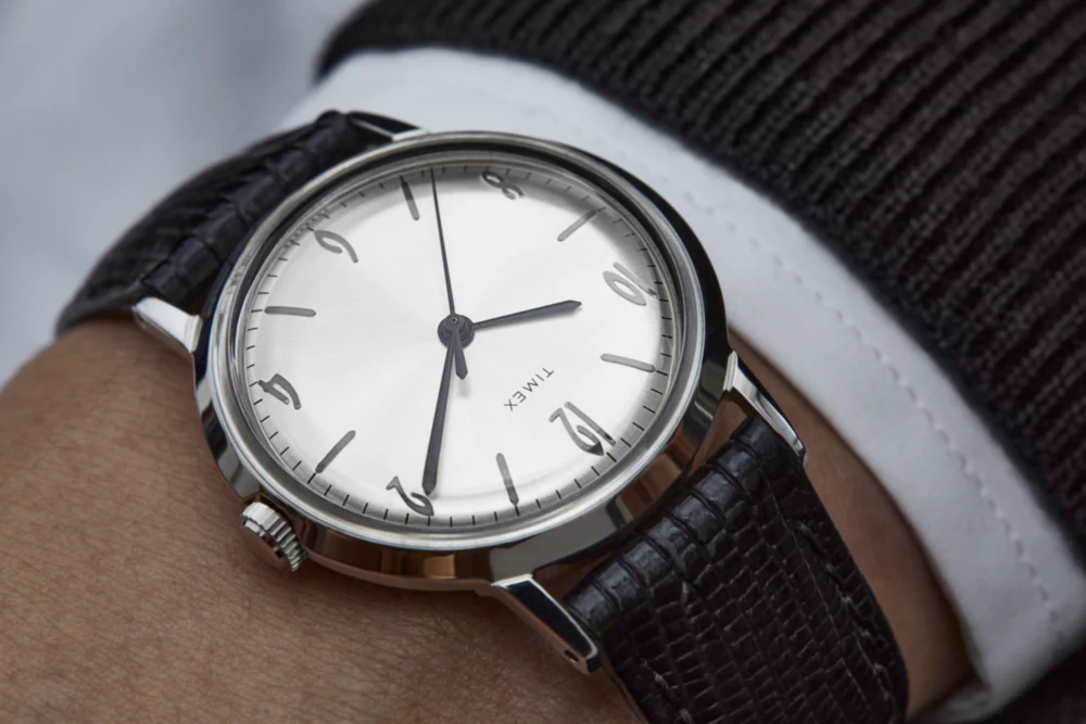 Marlin® Hand-Wound 34mm Leather Strap Watch - Image 3
