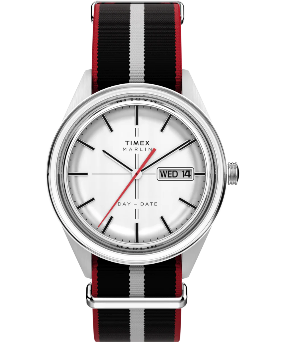 Marlin® Jet Quartz 38mm Fabric Strap Watch