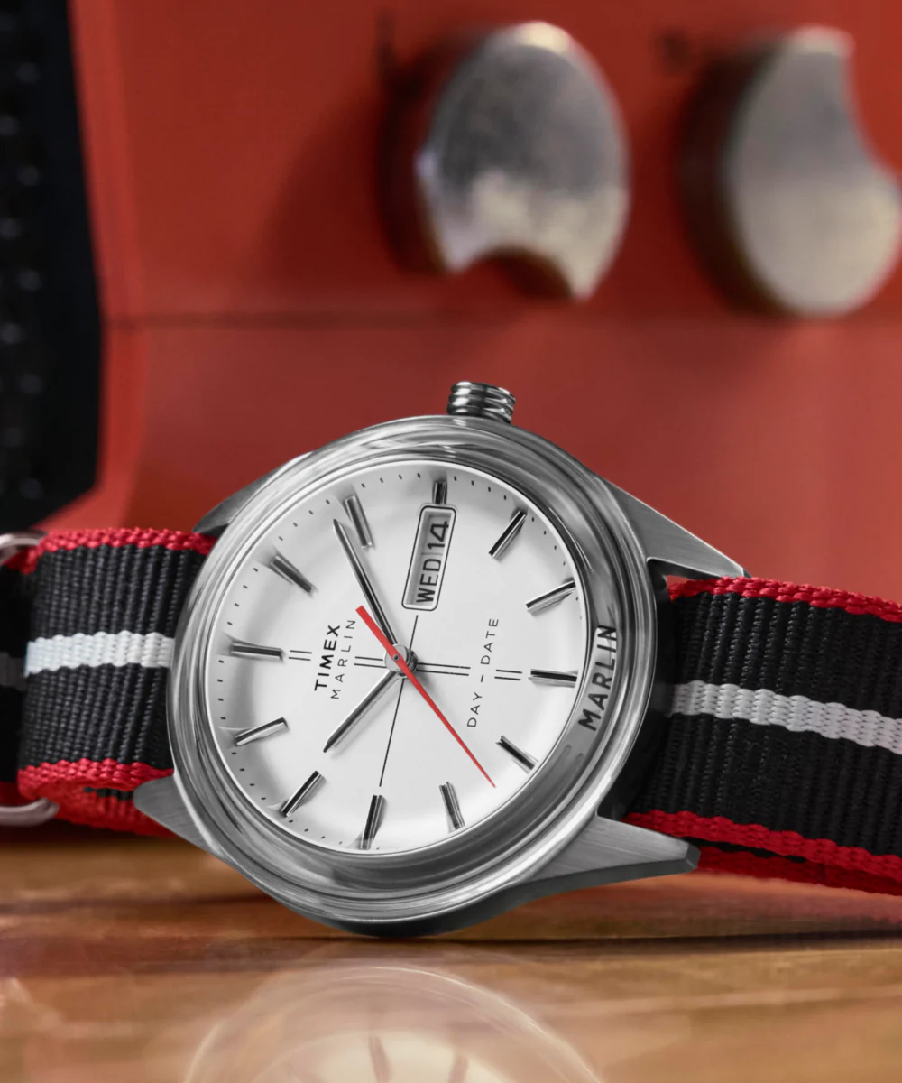 Marlin® Jet Quartz 38mm Fabric Strap Watch - Image 7