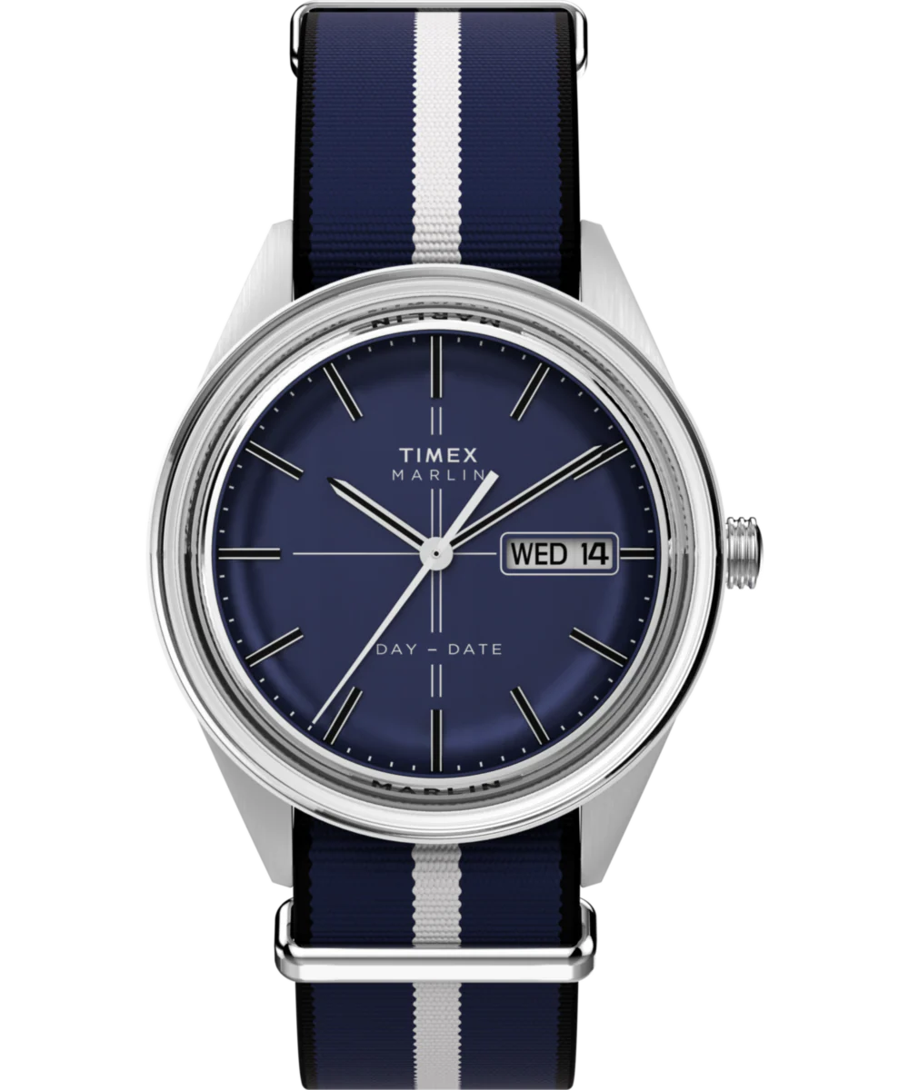 Marlin® Jet Quartz 38mm Fabric Strap Watch
