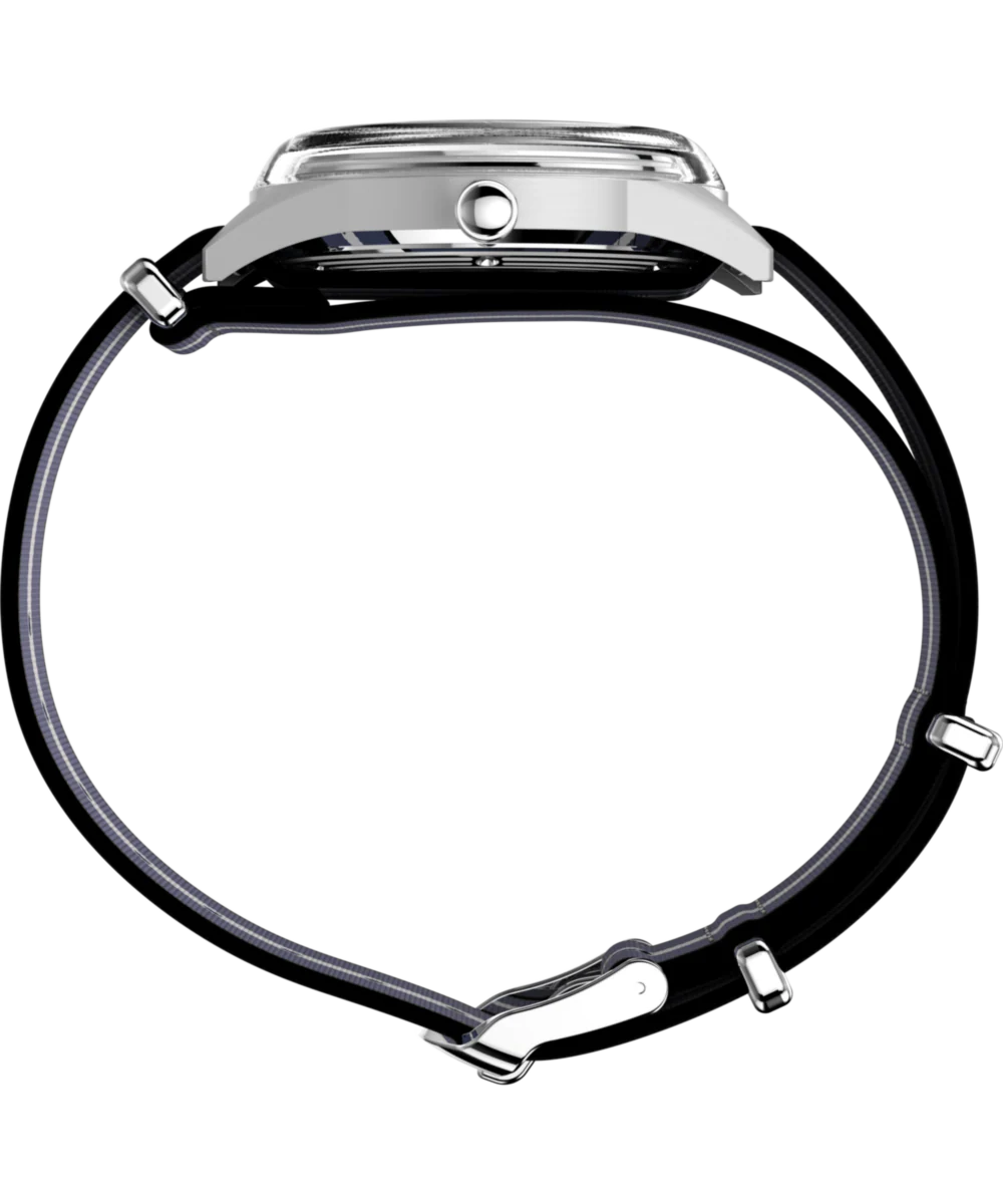 Marlin® Jet Quartz 38mm Fabric Strap Watch - Image 2
