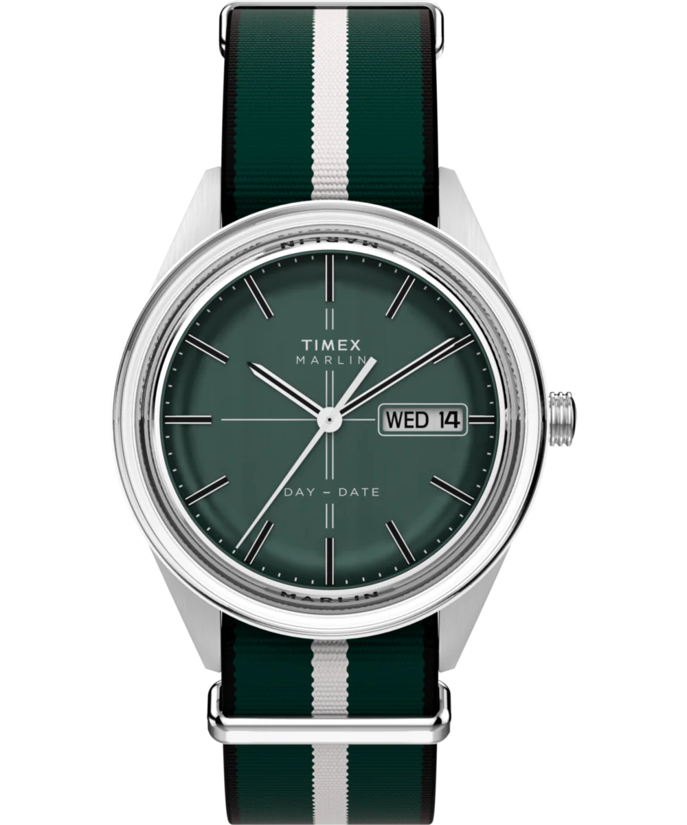 Marlin® Jet Quartz 38mm Fabric Strap Watch