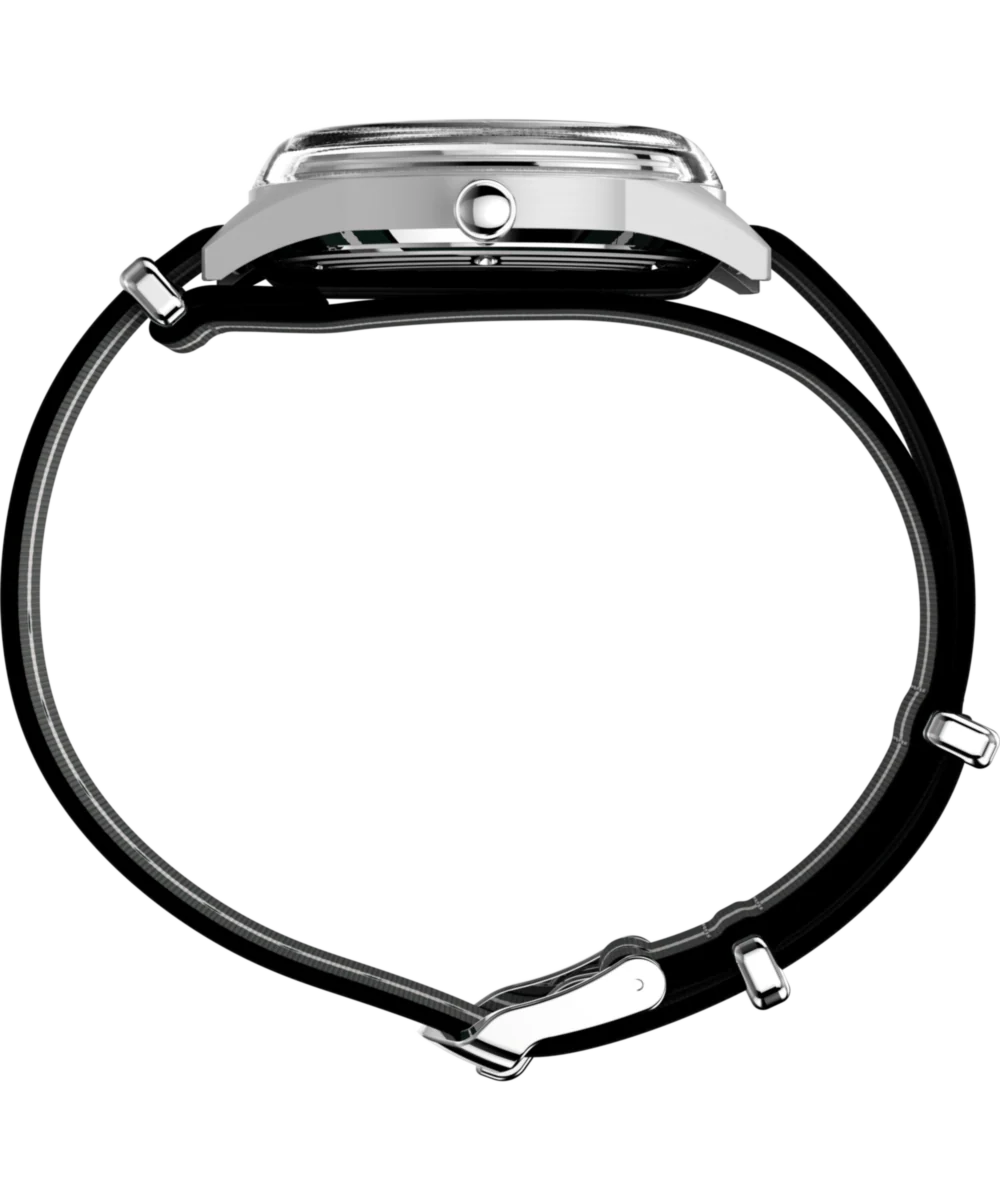 Marlin® Jet Quartz 38mm Fabric Strap Watch - Image 2