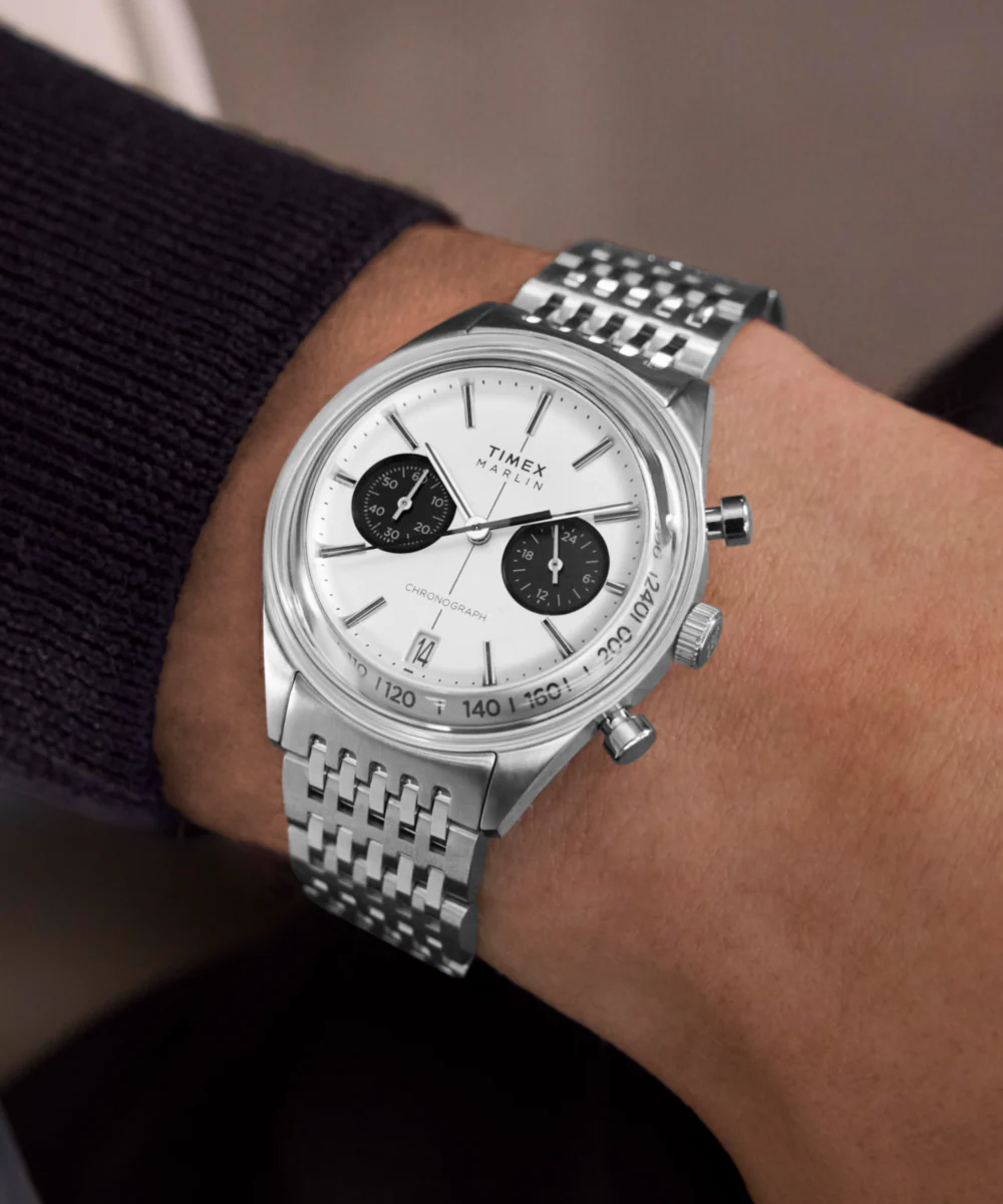 Marlin® Jet Quartz Chronograph 40mm Stainless Steel Bracelet Watch - Image 2