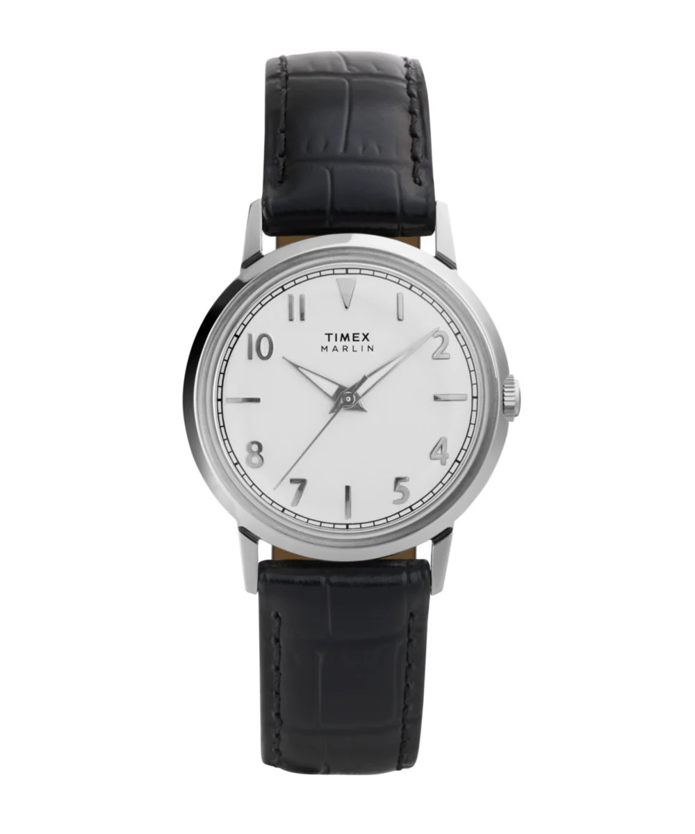 Marlin® Quartz 34mm Leather Strap Watch - Image 7