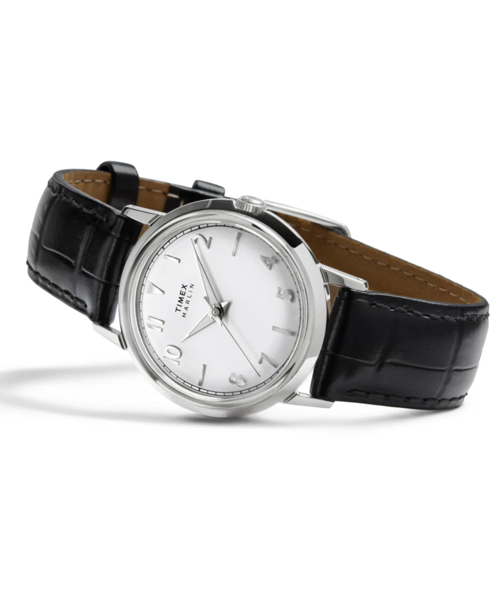 Marlin® Quartz 34mm Leather Strap Watch - Image 8