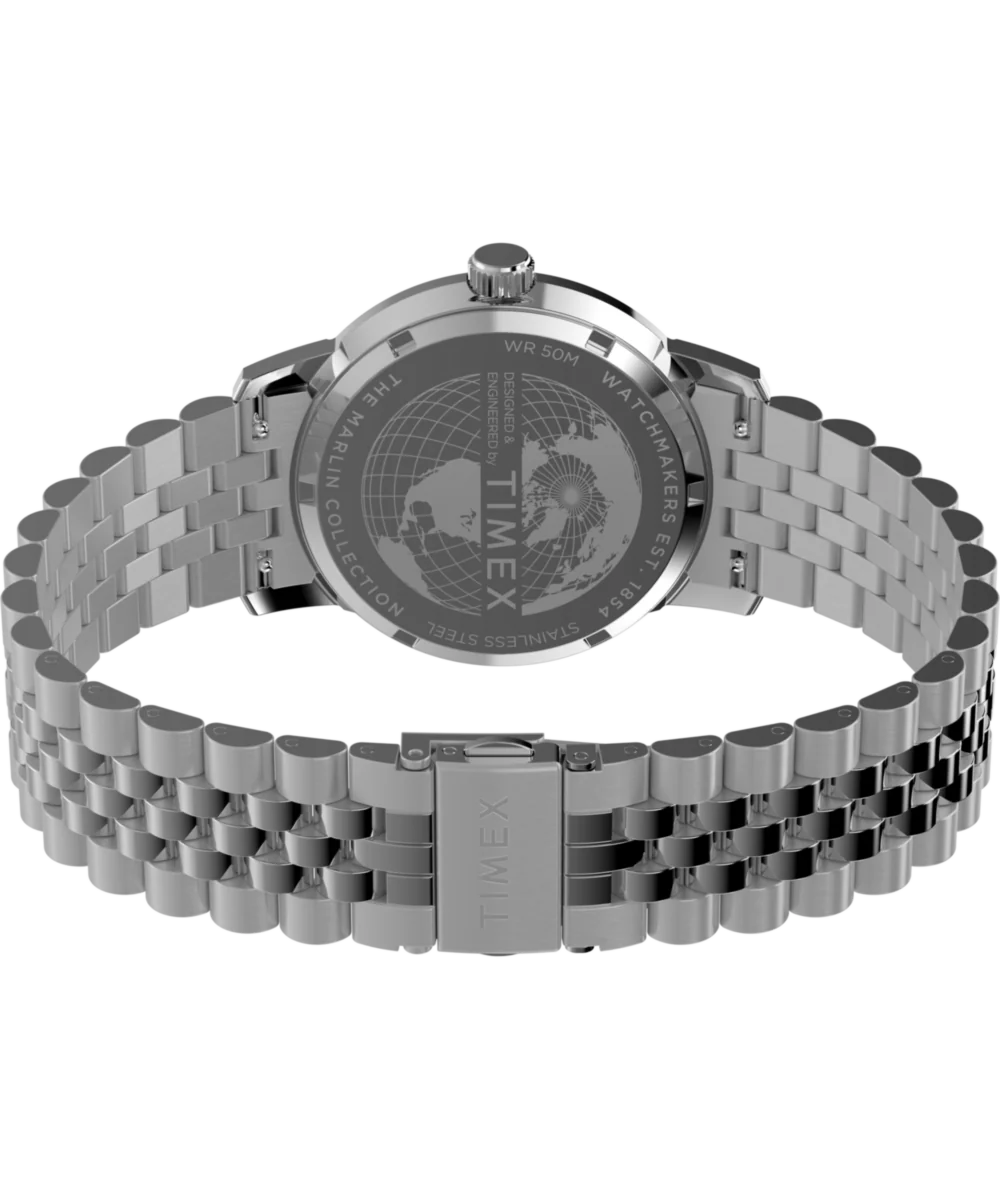 Marlin® Quartz GMT 40mm Stainless Steel Bracelet Watch - Image 5